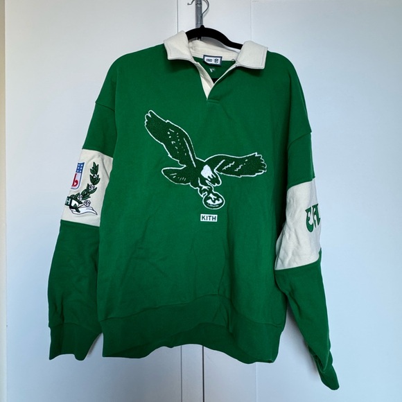 Kith & ‘47 NFL: Eagles Nelson Collared Pullover Sz L - Picture 2 of 8